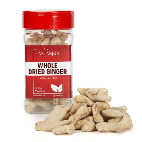 Eastanbul Ginger Root, 4.4oz Whole Dried Ginger Roots, Dried Raw Ginger, Sun-Dehydrated Ginger, For Crushed Ginger, Culinary Grade Dried Ginger No...